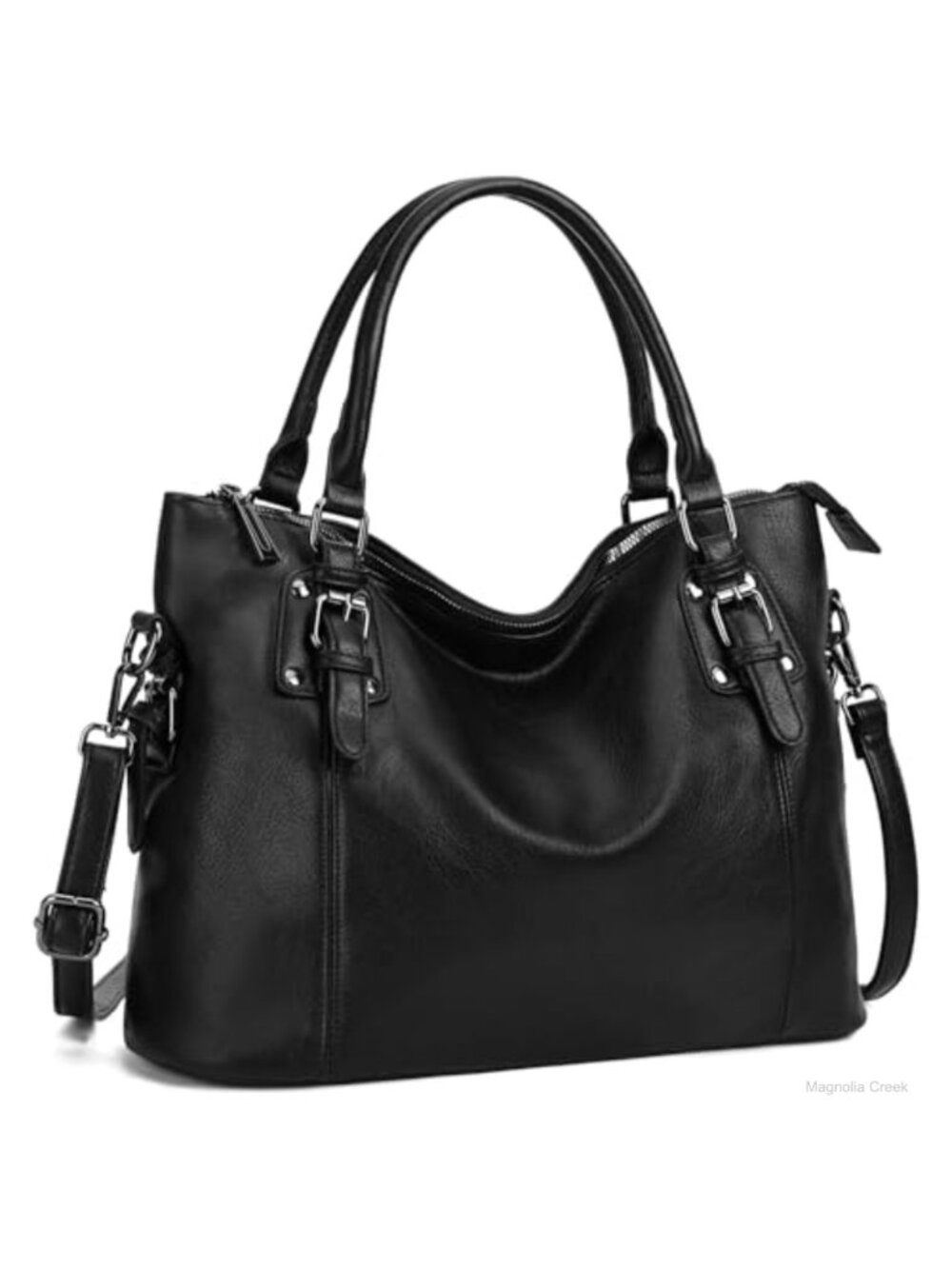 Faux Leather Hobo Crossbody Shoulder Tote Purse Multi-Pocket Convertible